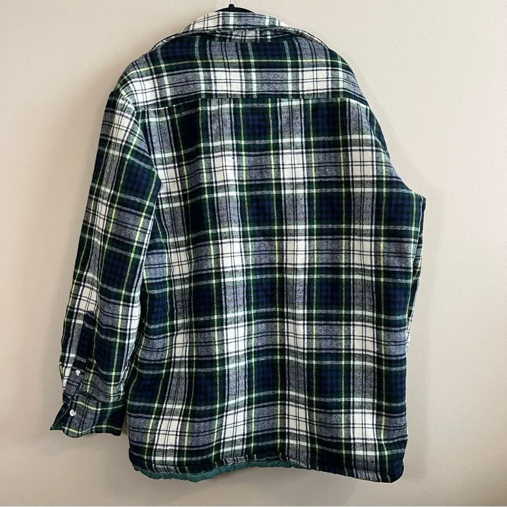 ✨ 911 Sportswear Men’s Navy Blue Green Shacket Jacket Large - Picture 6 of 7